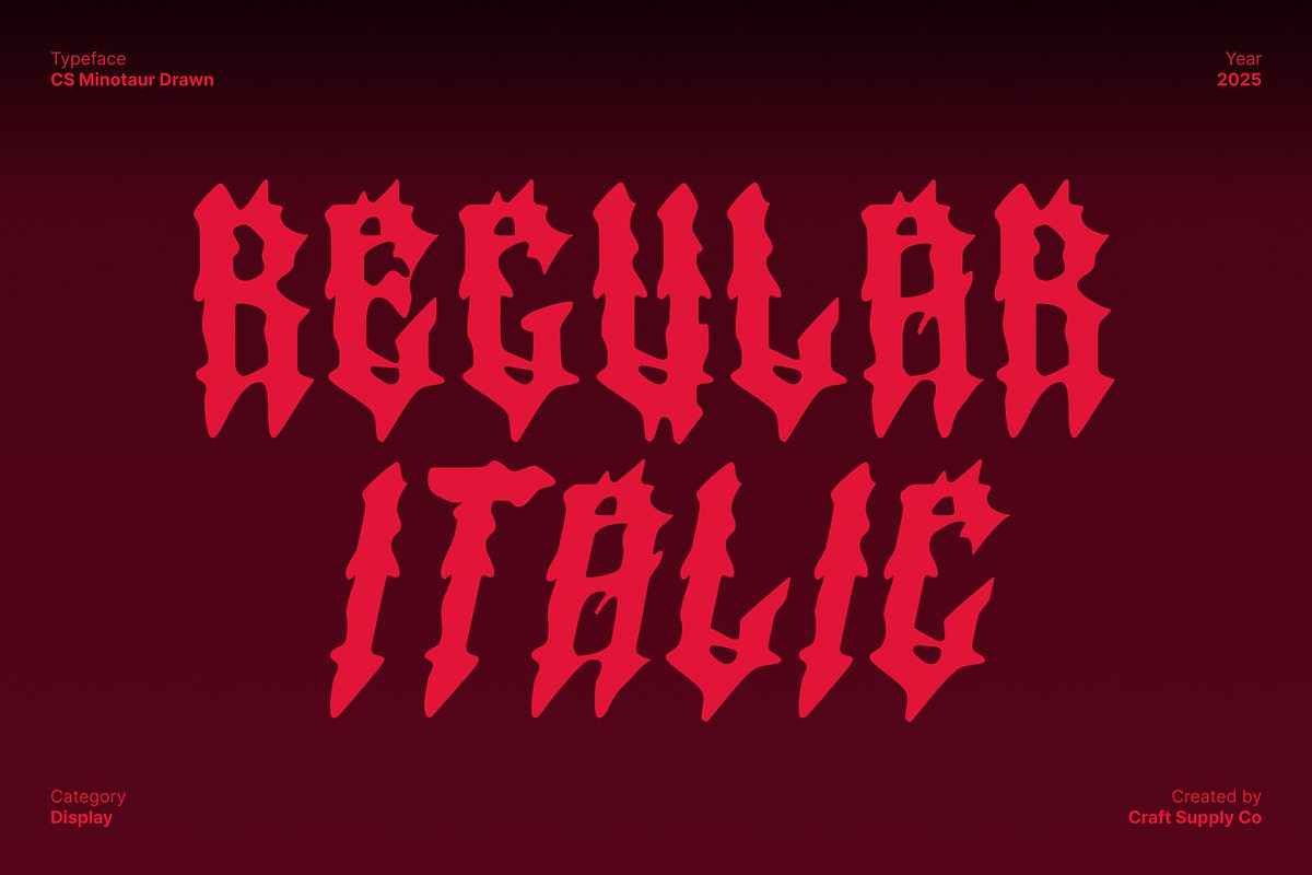 CS Minotaur Drawn, a Blackletter Font by Craft Supply Co. (Photo 3 of 8)