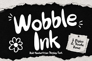 Wooble Ink Bold Handwritten Font, a Handwritten Font by Littlehand (Thumbnail 1 of 10)