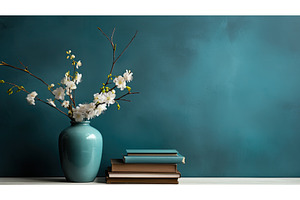 still teal blue and gray background, a Nature Photo by pikepicture