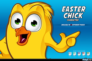 Easter Chick Cartoon Character