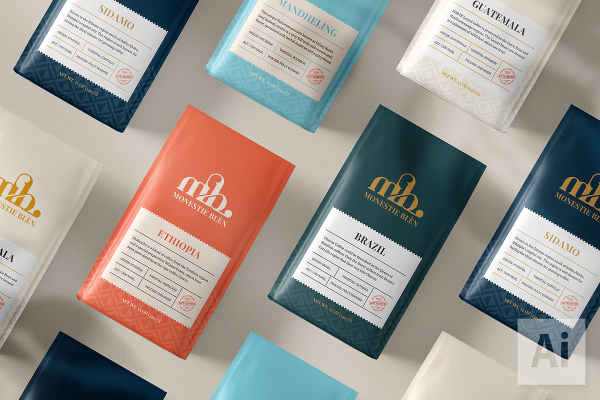 Monestie Blen Coffee Bag Ai, a Marketing Template by fisihsani (Photo 1 of 6)