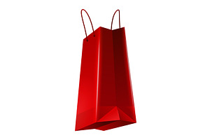 Paper shopping bag with handles, an Object Illustration by the8monkey