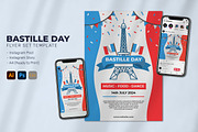 Bastille Day Flyer Social Media, a Flyer Template by Perucha studio (Thumbnail 1 of 3)
