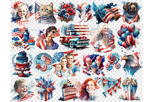 4th Of July Clipart Bundle