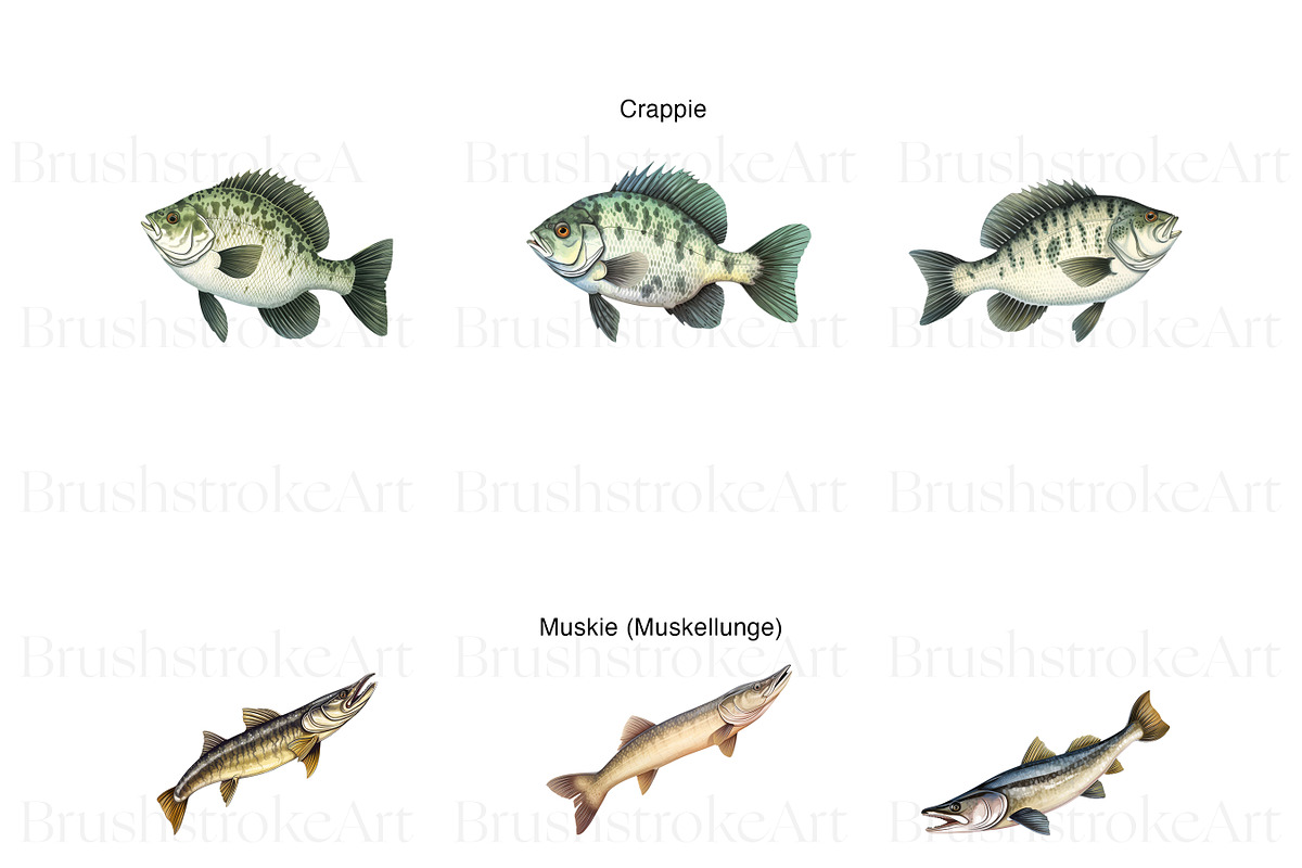 Freshwater Fishing Clipart, Bass PNG, an Animal Illustration by BrushstrokeArtGB (Photo 4 of 9)