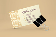 Vintage Floral Business Card, a Business Card Template by GraphicPick (Thumbnail 2 of 3)