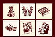 Vintage Valentines Illustration Set, a Person Illustration by Prosymbols (Thumbnail 8 of 10)