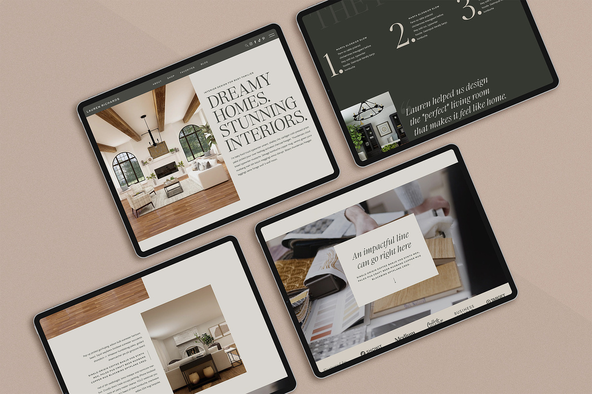 Lauren Showit Website Template, a Templates & Theme by Amanda Scott Design Co. (Photo 3 of 8)