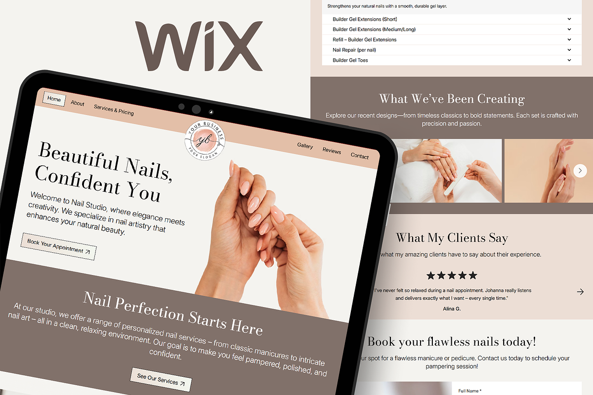 Nail Salon Wix Studio Website