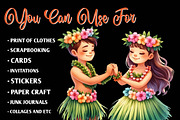 Cute Tropical Hula Dance Hawaiian, an Illustration by CreationArt (Thumbnail 4 of 9)