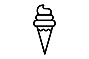 Ice Cream icon, an Outline Icon by Sumberpangan
