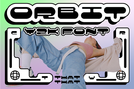 Y2K font ORBIT