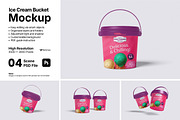 Ice Cream Bucket Mockup Bundle Set, a Packaging Mockup by Rielismee (Thumbnail 1 of 5)