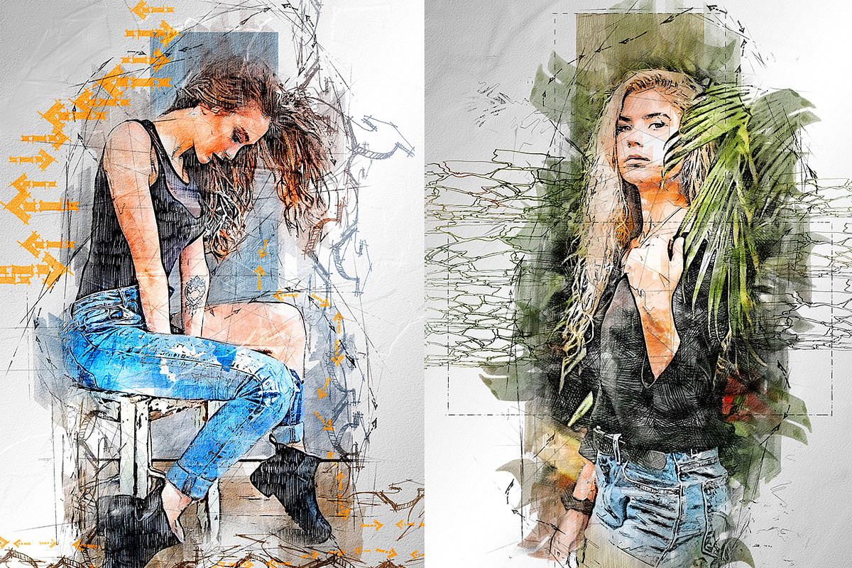 Graphic Marker Photoshop Action, an Action Add-On by GorynArt (Photo 17 of 20)