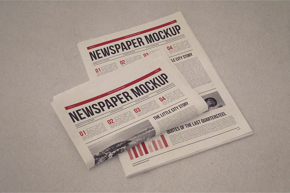 Newspaper Mock-up, an Advertising Mockup by zippypixelstudio (Photo 10 of 14)