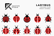 Ladybug Icon Vector, a Solid Icon by Akatype Studio (Thumbnail 1 of 3)