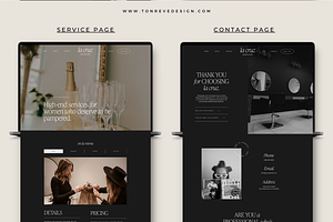 Salon Spa Wix Website Template, Dark