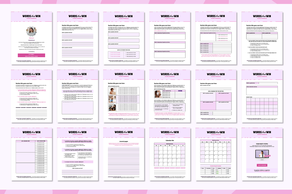 Online Course Google Doc Workbook, a Marketing Template by Our Polished Pages (Photo 2 of 6)