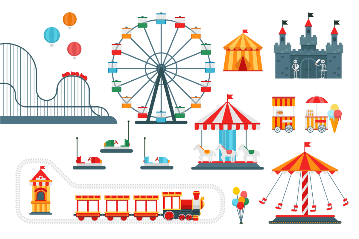 Park elements for map, flat vector, an Object Graphic by Bezvershenko (Photo 5 of 8)