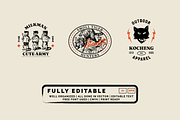 Vintage Cat Badges, a Branding & Logo Template by ehaezer (Thumbnail 5 of 5)