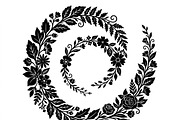 50 Elegant Floral Leaf Spiral Frame, a Decorative Illustration by Amazin_art (Thumbnail 17 of 39)