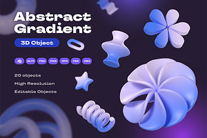 Abstract Gradient 3D, an Object 3D Model by kerismaker