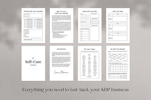 KDP Canva Template Self Care Journal