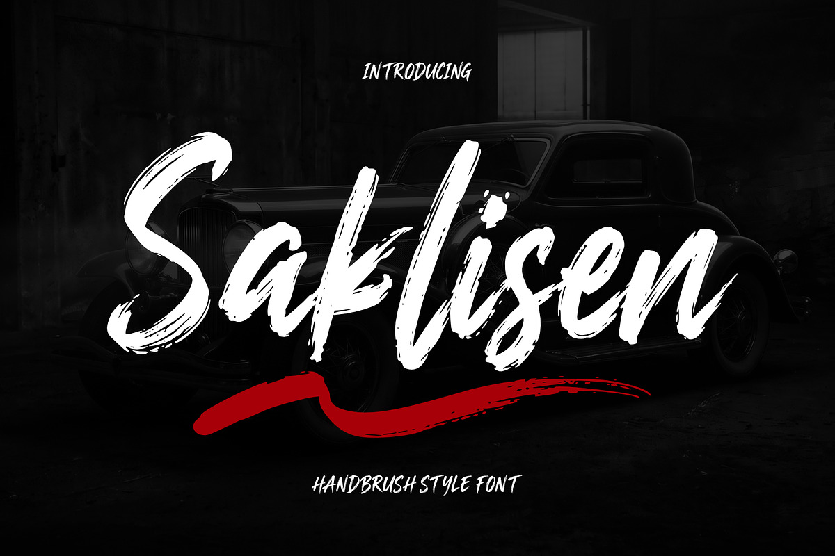 Saklisen – Handbrush Style Font, a Script Font by Sealoung (Photo 1 of 13)