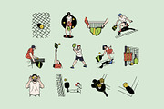 Retro Pickleball Graphic, an Object Graphic by Skilline Supply Co. (Thumbnail 5 of 12)