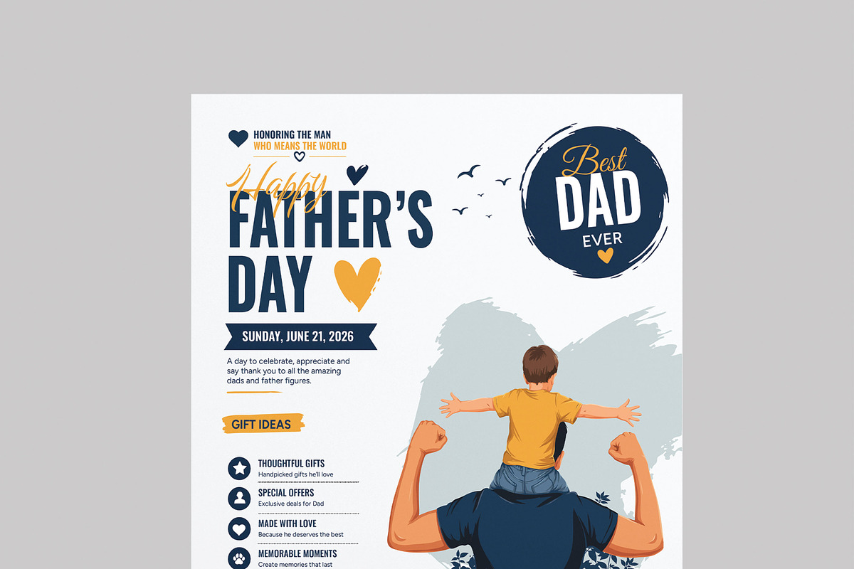 Fathers Day Celebration Flyer, a Flyer Template by MightyDesign (Photo 4 of 8)
