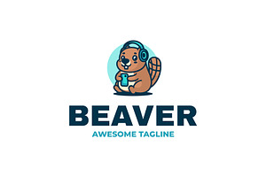 Beaver Simple Mascot Logo, a Branding & Logo Template by Artnivora.Std