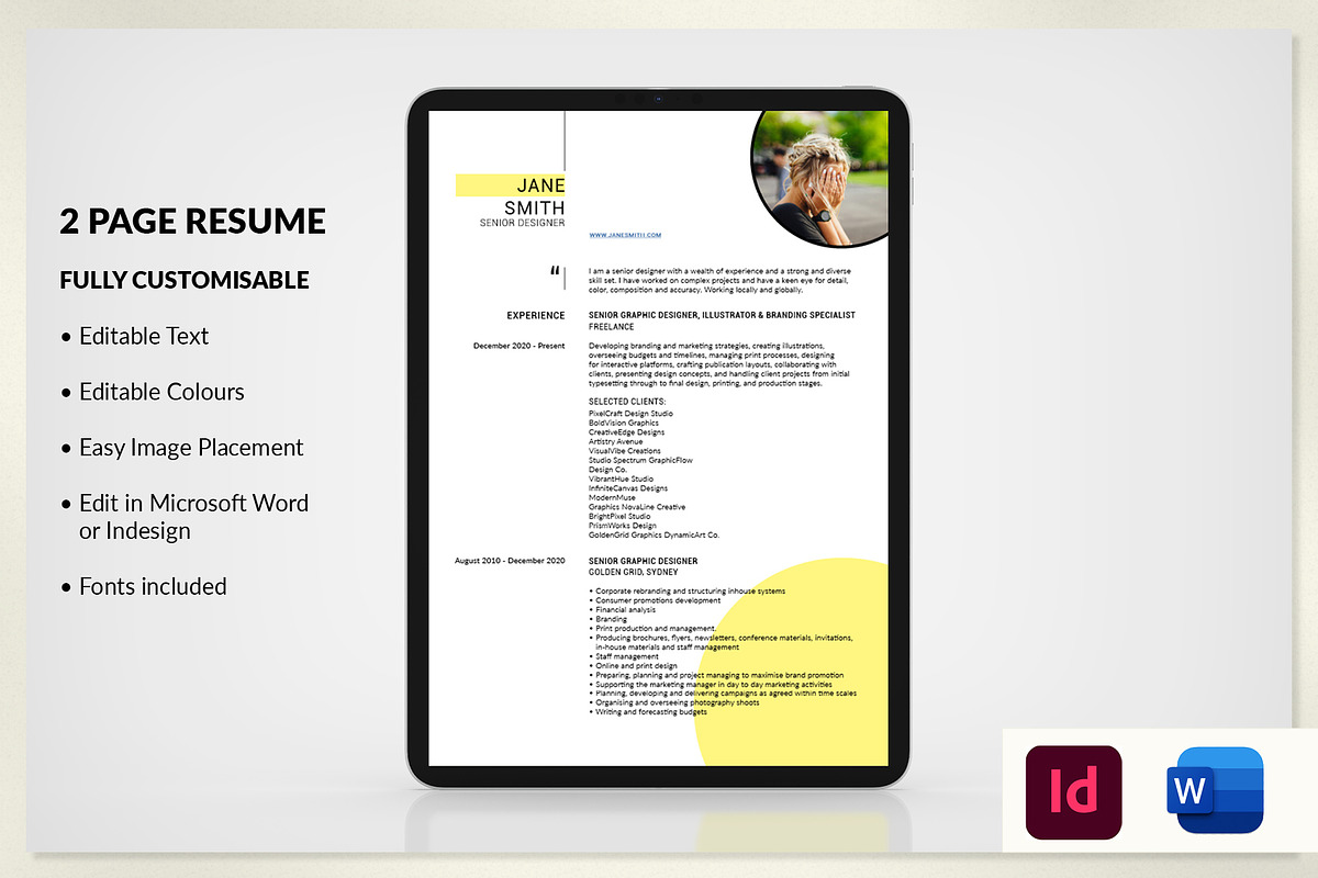 Modern Resume/CV Template Pack, a Presentation Template by Elm Design (Photo 3 of 4)