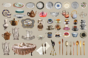 VINTAGE Tea Room Collage, an Object Graphic by Anzhelika (Thumbnail 4 of 11)