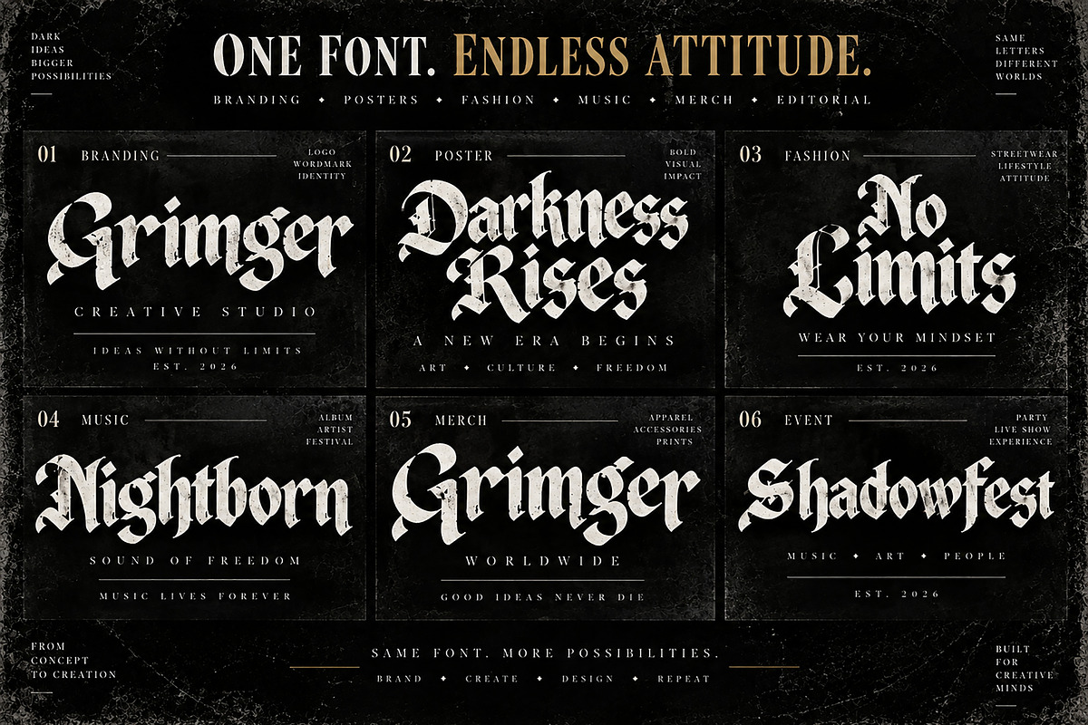 Grimger, a Blackletter Font by Wow Magic (Photo 2 of 5)