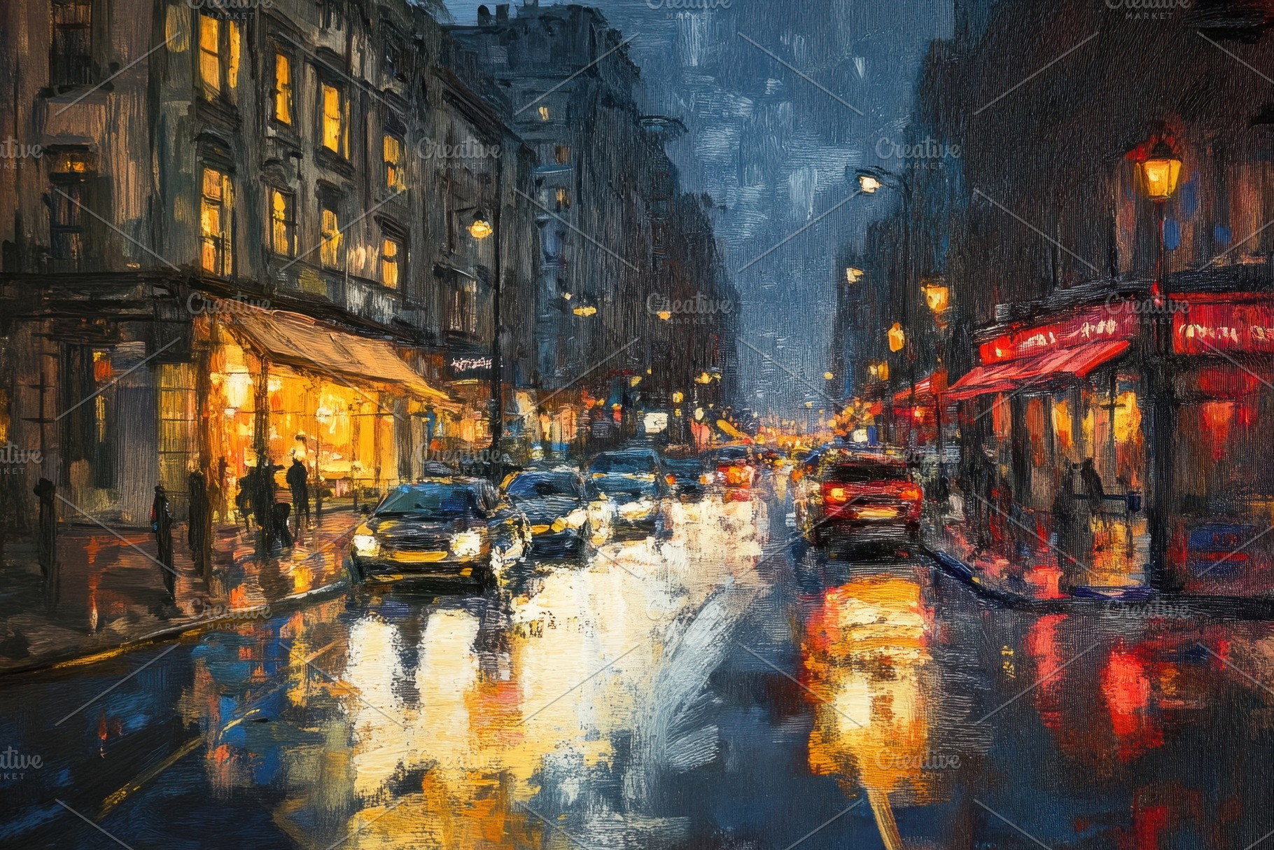 City street illuminated by streetlig, a Photo by Iftikhar Alam