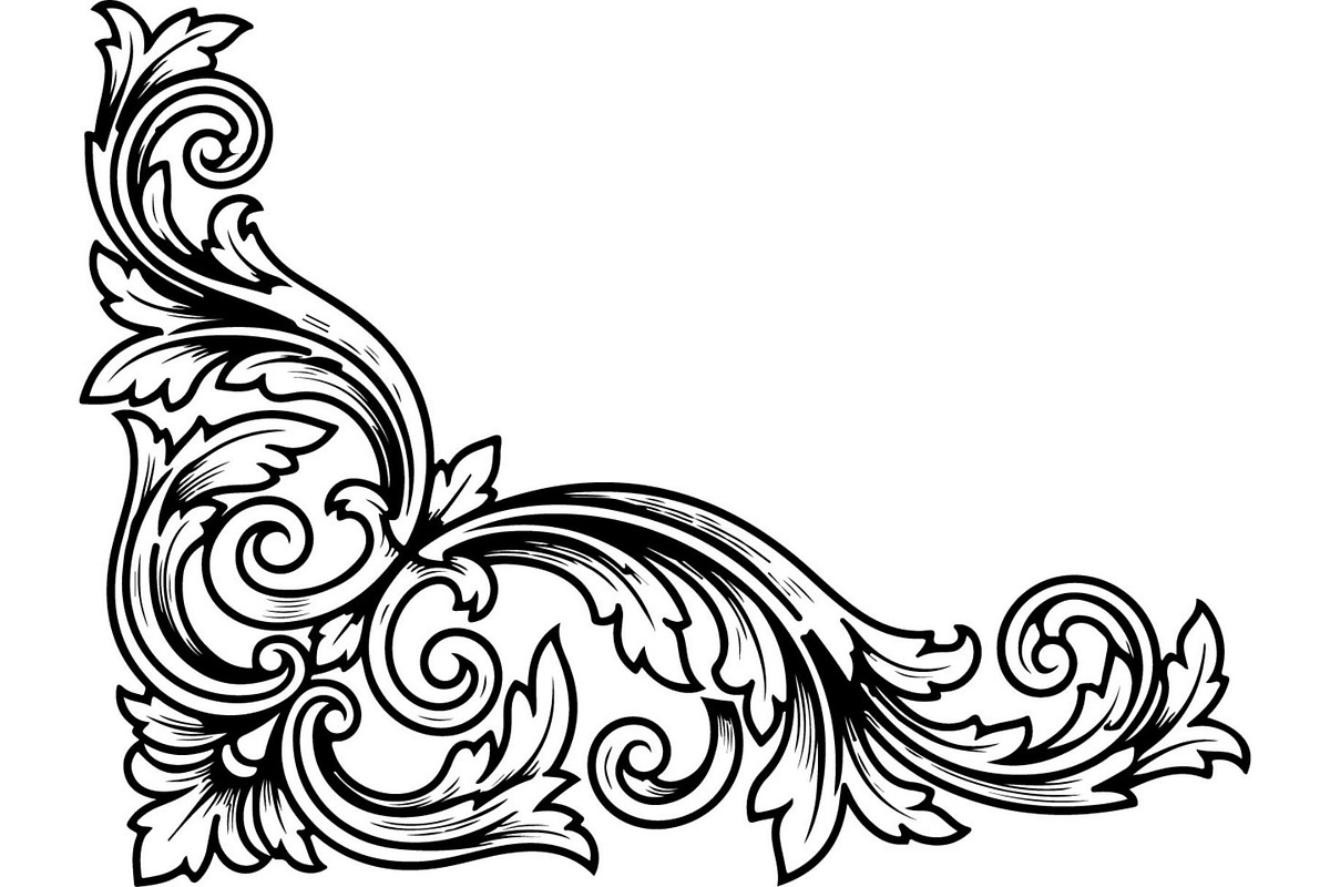 Premium Swirl Leaf Corner Frame, a Decorative Illustration by Creativeshirt (Photo 8 of 20)