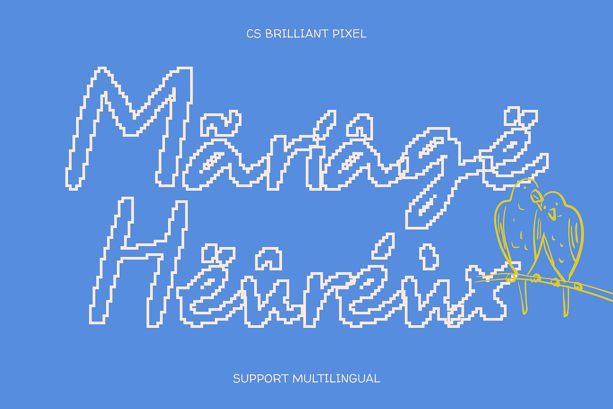 CS Brilliant Pixel, a Handwritten Font by Craft Supply Co. (Photo 7 of 8)
