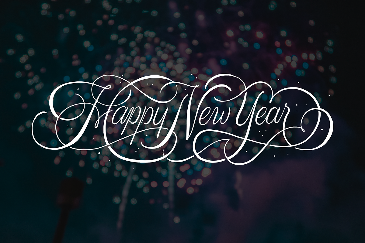 Happy New Year Lettering Graphics, an Illustration by Davihero (Photo 2 of 12)