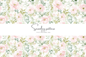 Pastel floral seamless pattern jpeg, a Pattern Graphic by Pink Studio Art