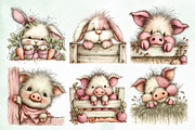 Whimsical Peeking Farm Animals, an Animal Illustration by Creative Art (Thumbnail 4 of 8)