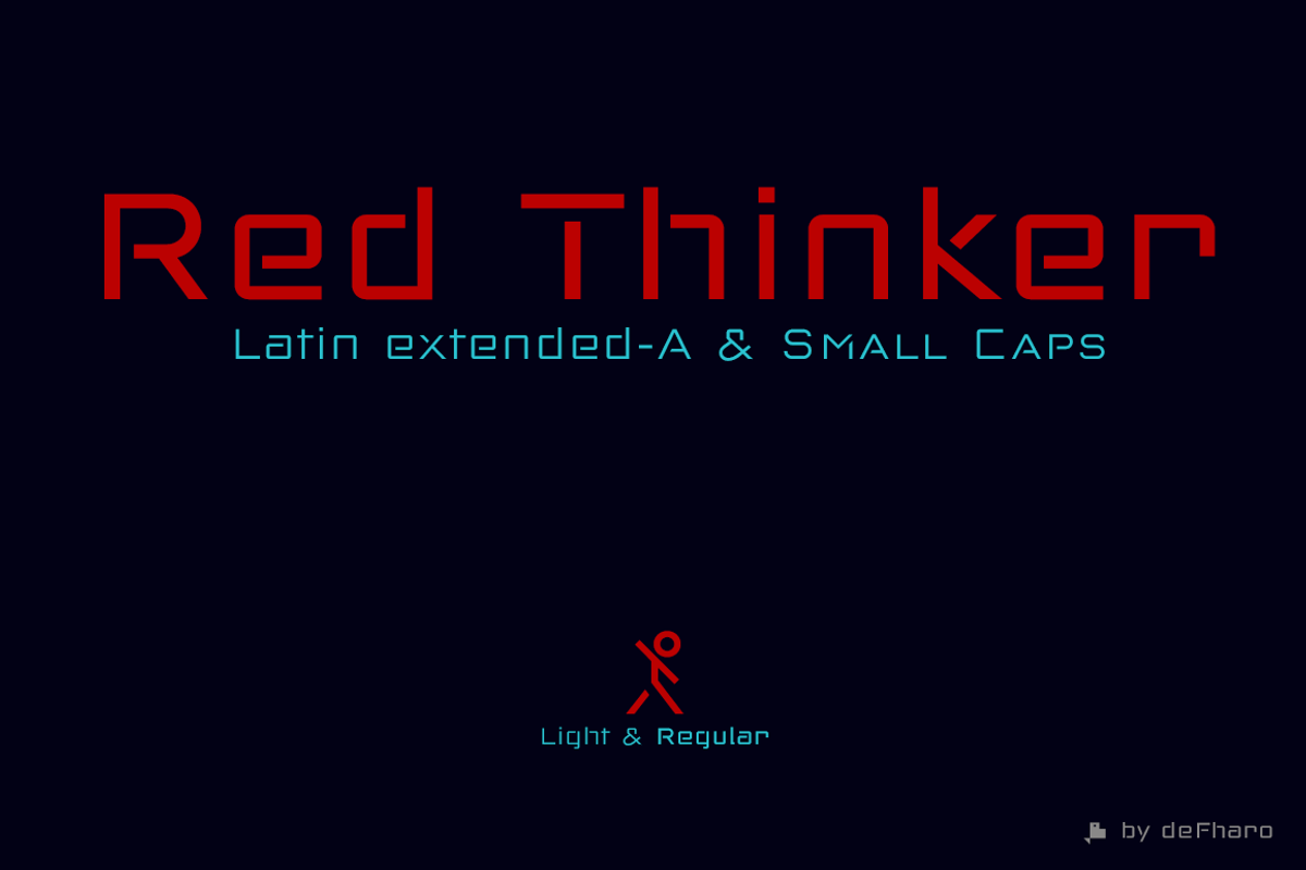 Red Thinker -2 techno fonts- preview 3