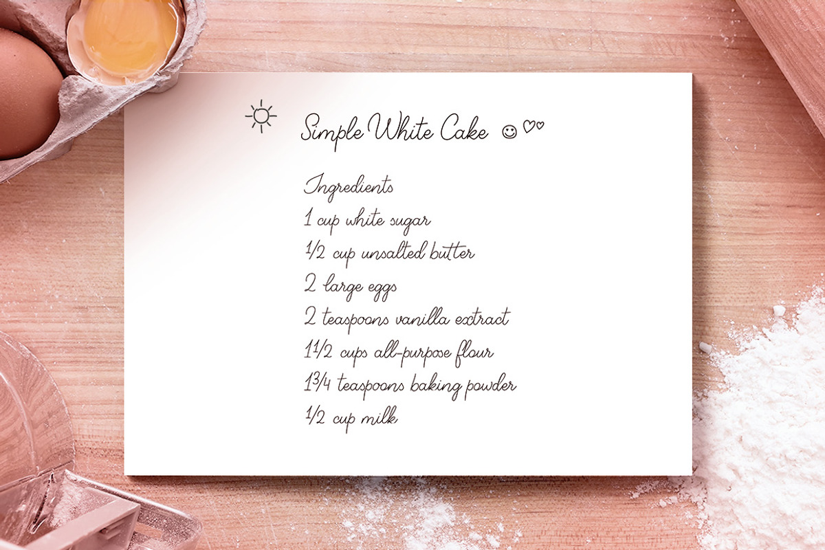 Clara Cake Script + emoji font, a Handwritten Font by Type Tale (Photo 7 of 11)