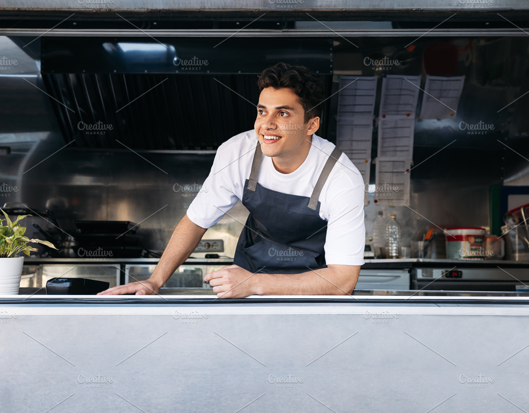 Portrait of a food truck owner, a Person Photo by Artem Varnitsin