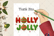 Glitter Holly Jolly Christmas Png, an Illustration by Creative Art (Thumbnail 3 of 6)
