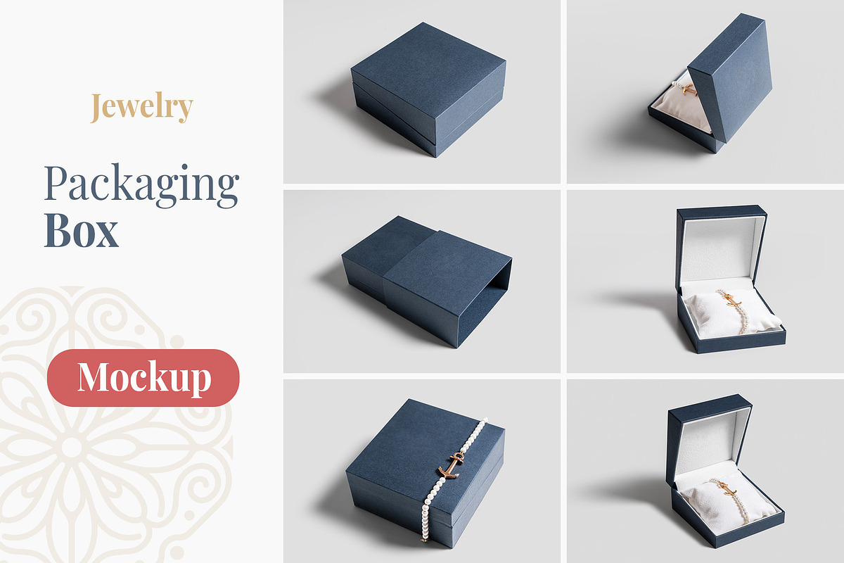 Jewelry Packaging Box Mockups, a Packaging Mockup by h3design (Photo 2 of 11)