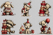 Whimsical Birthday Animals Clipart, an Illustration by Sublimation Artist (Thumbnail 4 of 7)