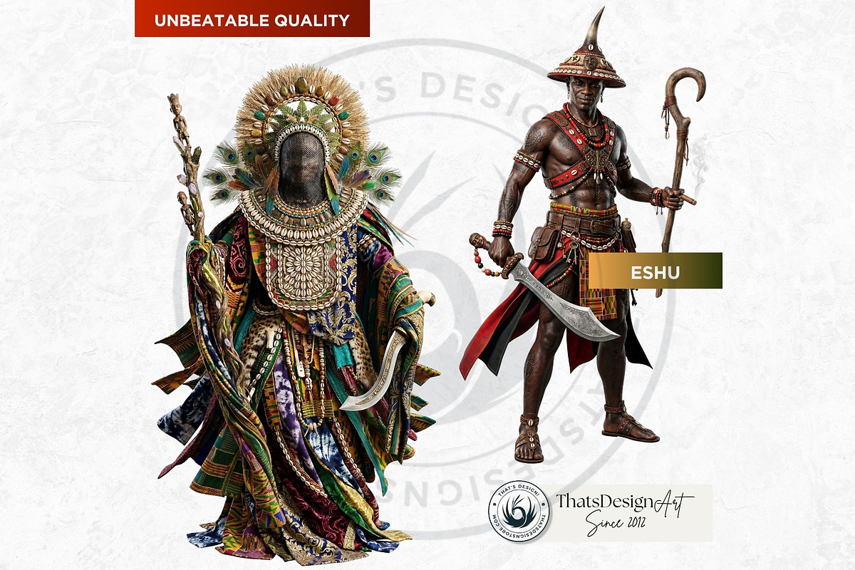 Orishas Pantheon Gods Cliparts, a Person Illustration by ThatsDesignArt (Photo 12 of 16)