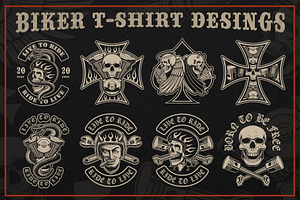 Biker Illustrations Bundle, an Illustration by Natali_