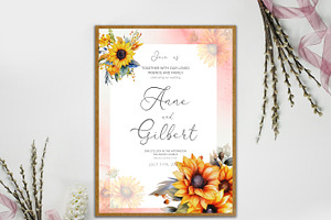 Watercolor Sunflower Clipart Pattern