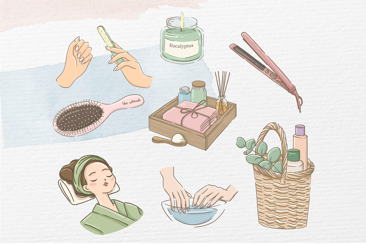 Self-Care Rituals PNG & EPS, a Healthcare Illustration by Marine art (Photo 2 of 4)